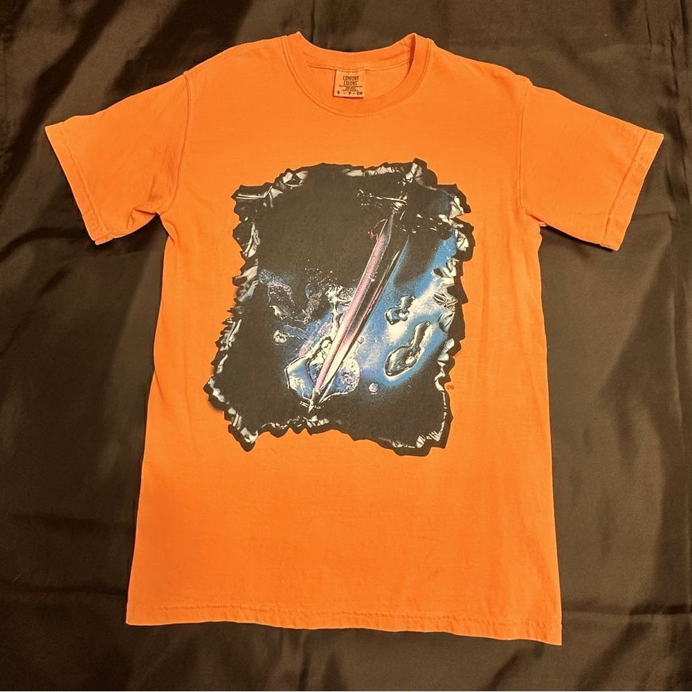 Hollywood’s Bleeding Post Malone 2019 Concert T-shirt Orange Graphic Size Small